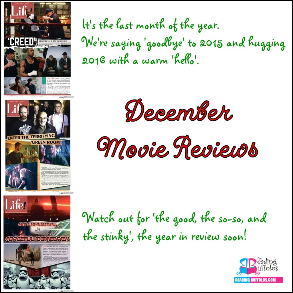 December movie reviews round up - CDN review - readingruffolos
